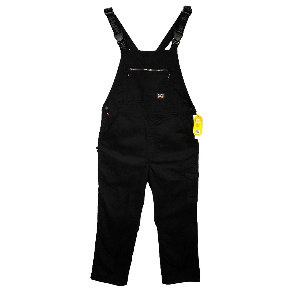 Timberland PRO Men's Ironhide Flex Bib Overalls‎ Size XL (45X30") Black Workwear